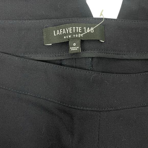 Lafayette 148 Wool Blend Taper Leg Dress Pants Navy Blue Size 0 - Picture 8 of 8